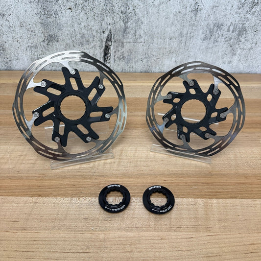 Low Mile! SRAM Paceline X 140/160mm Center Lock Disc Brake Rotors + Lockrings