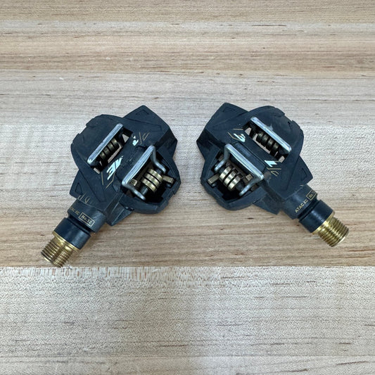 Low Mile! Time ATAC XC12 Titanium Spindle Carbon Clipless Bike Pedals 237g