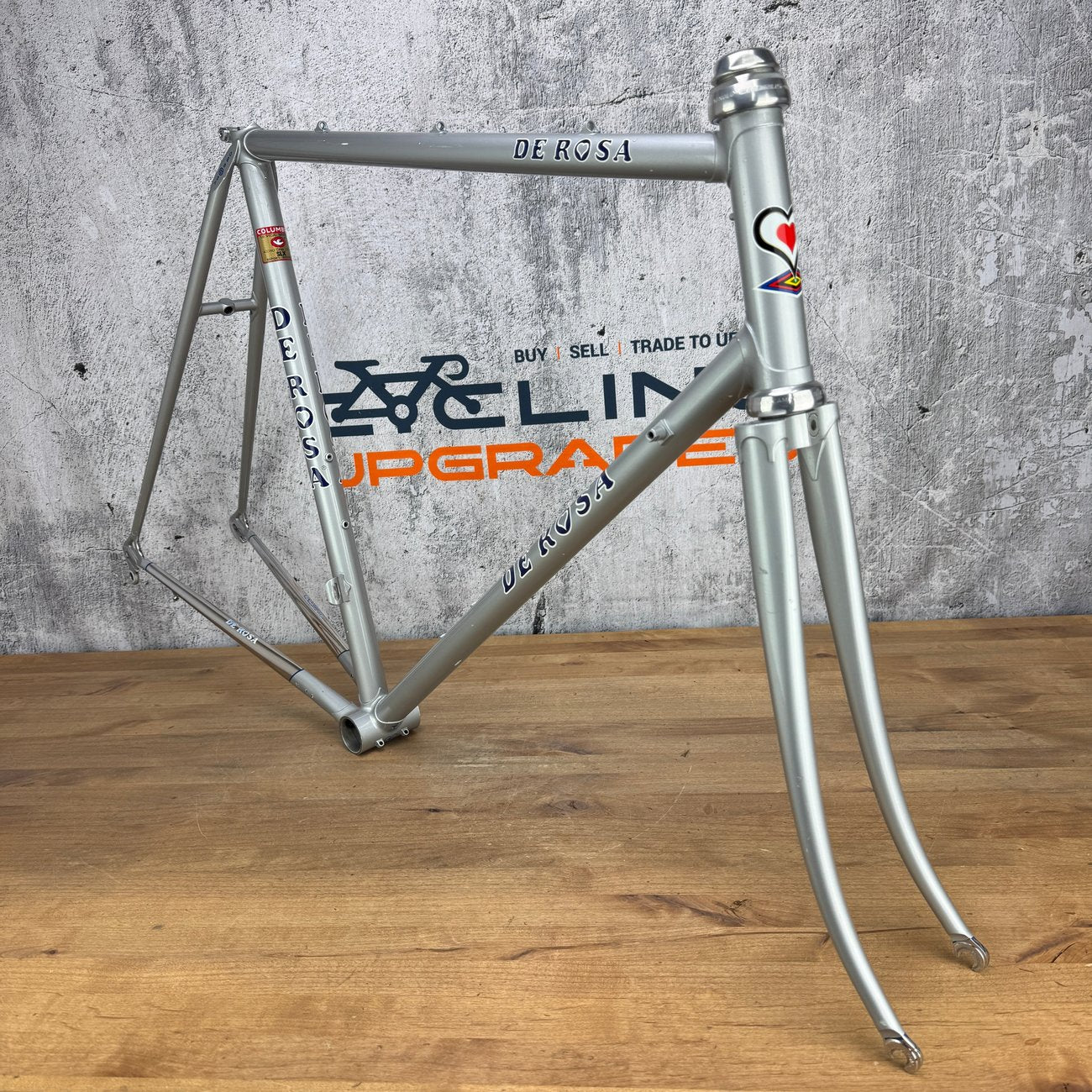 De Rosa Professional SLX 56x56cm Columbus Steel Silver Frameset 700c 2982g