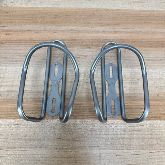 Mint! Silca Sicuro Titanium Cage - V2 Pair Bike Water Bottle Cages 64g