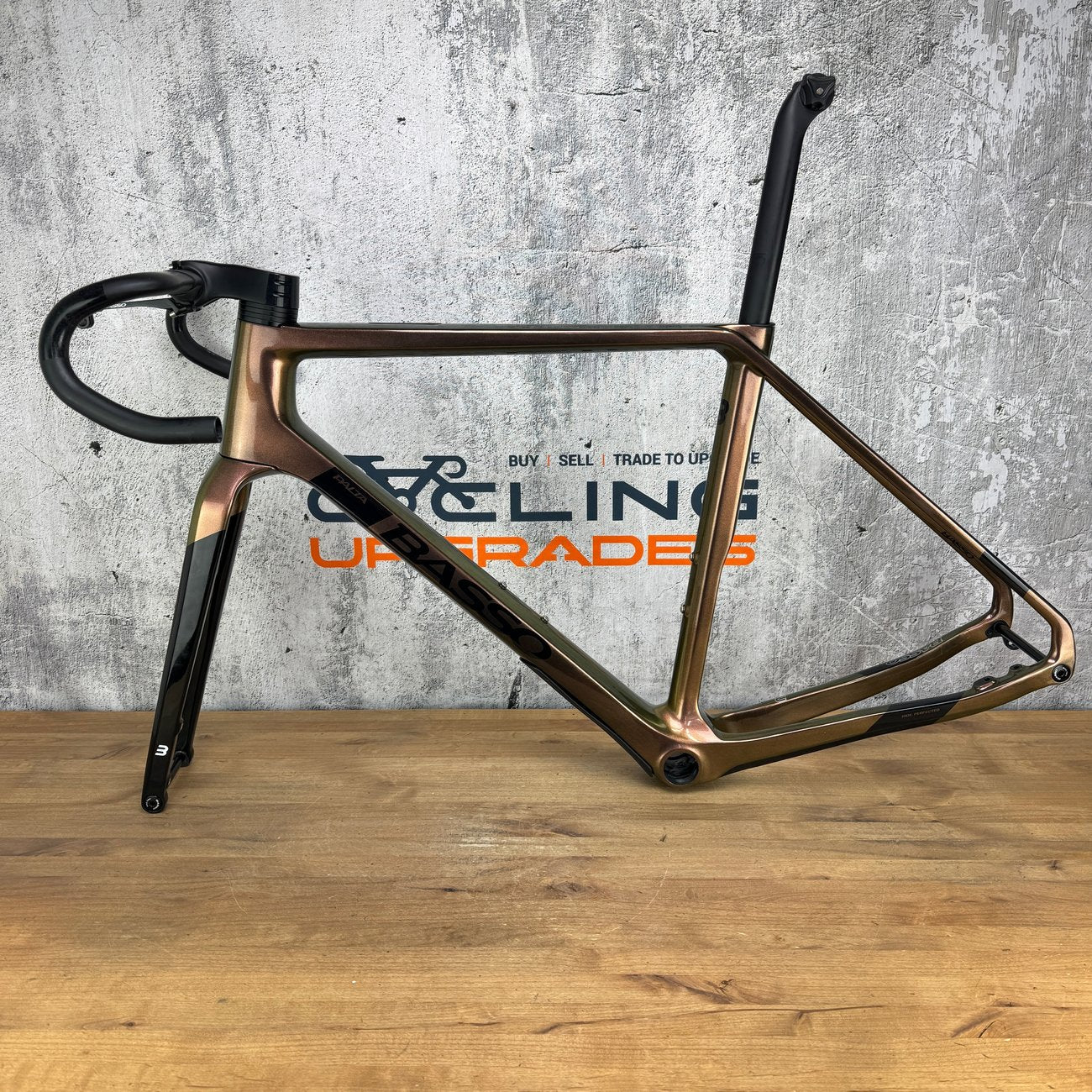 Mint! Basso Palta II Medium Carbon Gravel Disc Frameset 700c Gold Bum 2729g