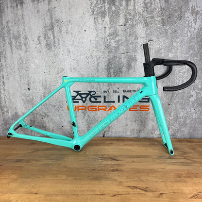 New! 2023 Bianchi Specialissima CV 50cm Carbon Disc Frameset 700c Celeste 1903g