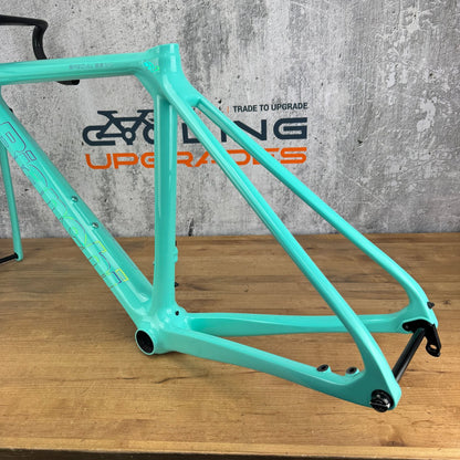 New! 2023 Bianchi Specialissima CV 50cm Carbon Disc Frameset 700c Celeste 1903g