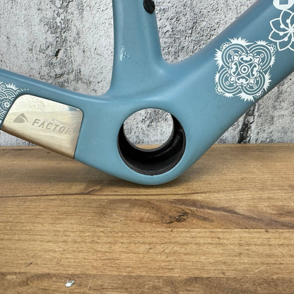 New! 2023 Factor O2 VAM 54cm Carbon Disc Frameset 700c Ornate Azure 1340g