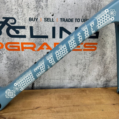 New! 2023 Factor O2 VAM 54cm Carbon Disc Frameset 700c Ornate Azure 1340g