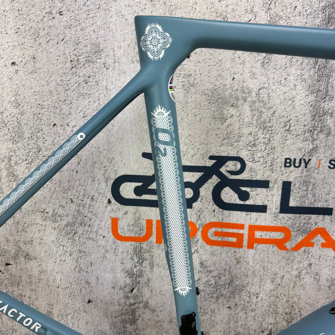 New! 2023 Factor O2 VAM 54cm Carbon Disc Frameset 700c Ornate Azure 1340g