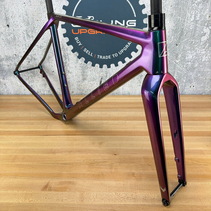 New! 2025 Allied Able FS09 Harlequin Purple to Green 54cm Carbon Disc Frameset