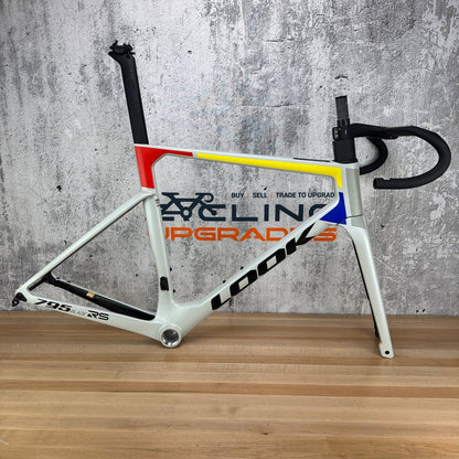 New! 2026 Look 795 Blade RS Team Ionic Platinum White Medium Carbon Frameset