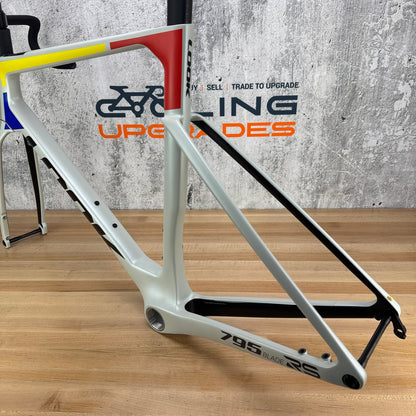 New! 2026 Look 795 Blade RS Team Ionic Platinum White Medium Carbon Frameset