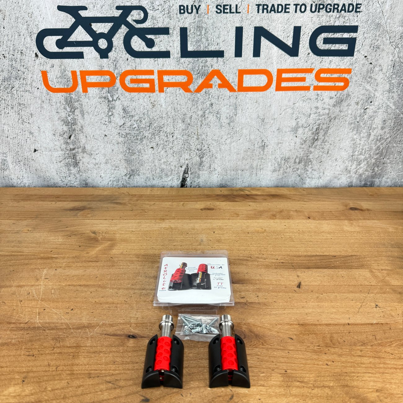 New! AeroLite Titanium TT Aero Clipless Bike Pedals 66g + Cleats