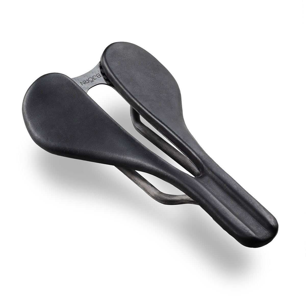 New! Bjorn Divian Black Leather 143mm 7x9mm Carbon Rails Bike Saddle 127g — photo 1 of 6