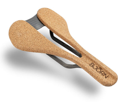 New! Bjorn Cycles Probka Cork Padded 143mm 7x9mm Carbon Rail Bike Saddle 107g