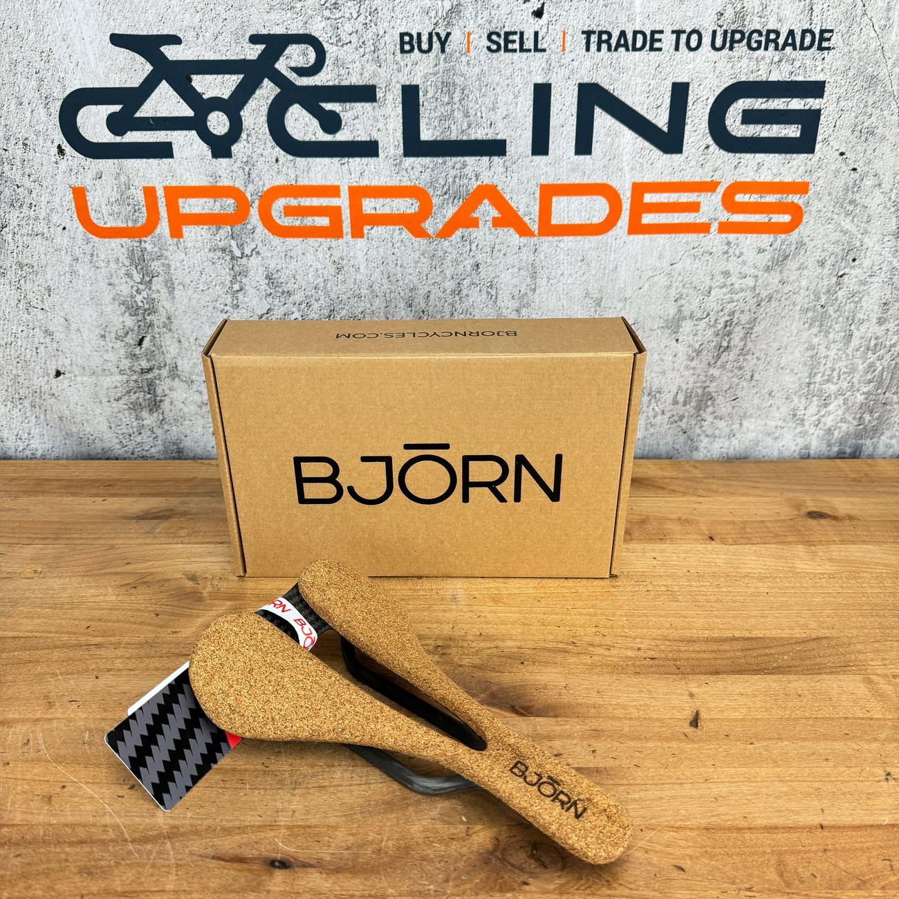New! Bjorn Cycles Probka Cork Padded 143mm 7x9mm Carbon Rail Bike Saddle 107g
