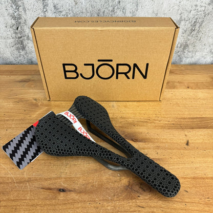 New! Bjorn Cycles Setka 3D Printed 155mm 7x9mm Carbon Rail Bike Saddle 131g