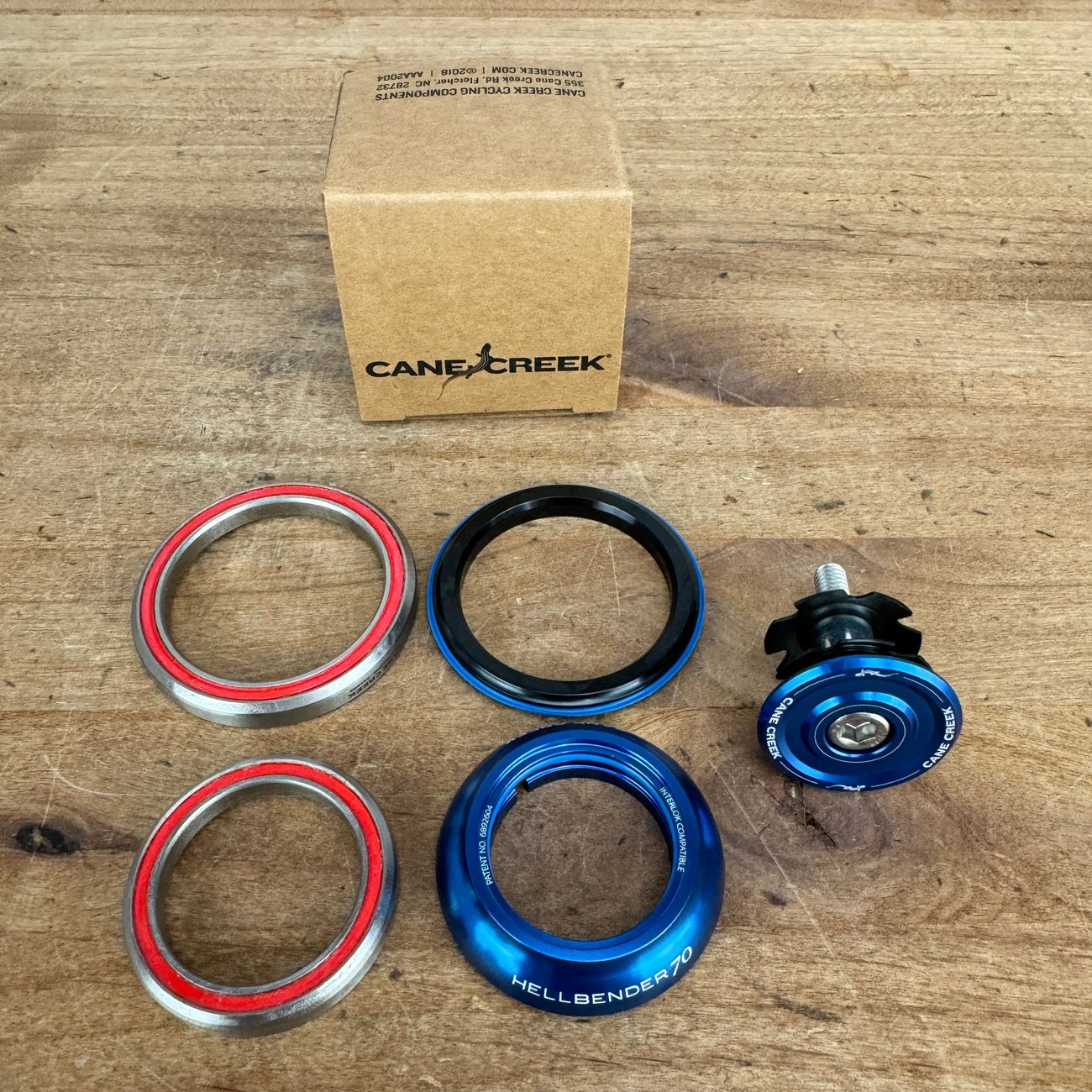 New! Cane Creek Hellbender 70 1 1/8" Steerer IS41/28.6/H9 BAA1188 Blue Headset