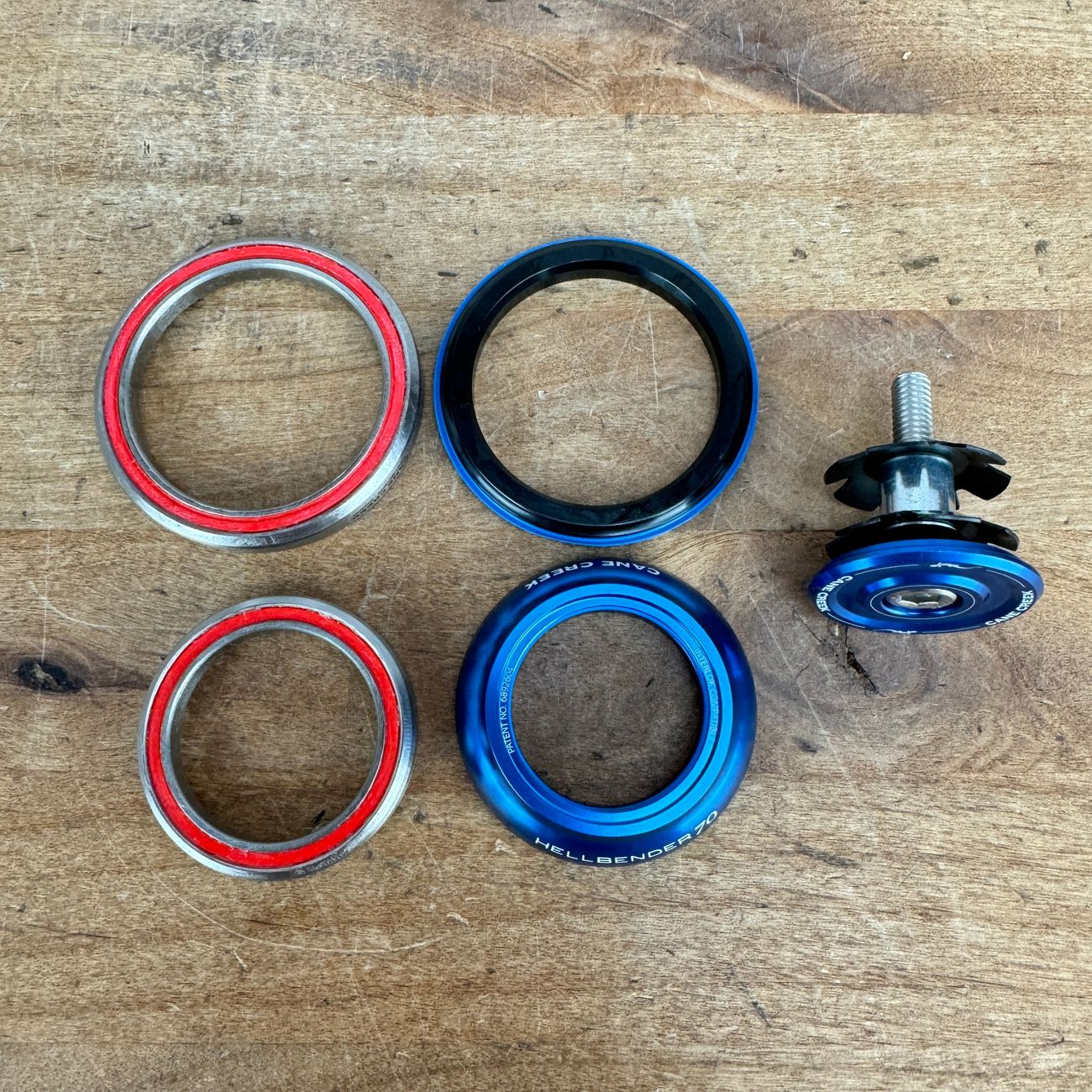 New! Cane Creek Hellbender 70 1 1/8" Steerer IS41/28.6/H9 BAA1188 Blue Headset
