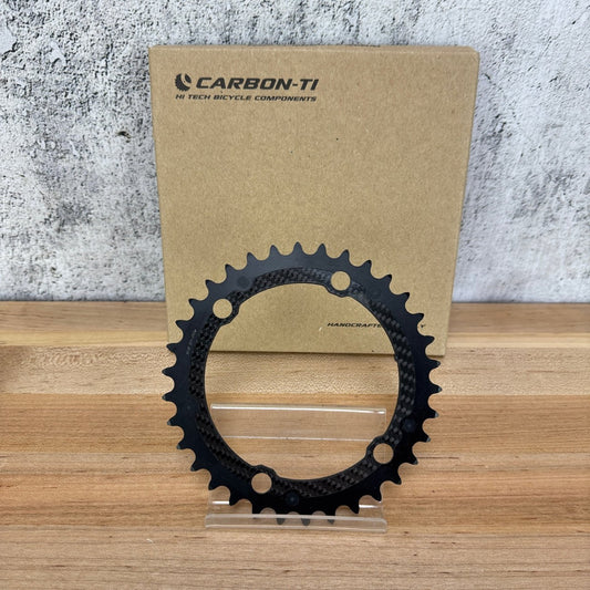 New! Carbon-Ti X-CarboRing Evo 34t 4-Bolt 110BCD Bike Inner Chainring MSRP $200