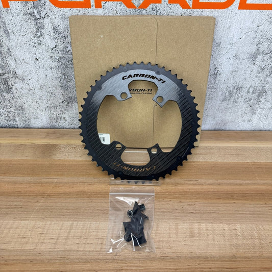 New! Carbon-Ti X-CarboRing Evo 52t 110BCD 4-Bolt Outer Chainring MSRP $320