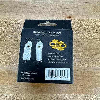 New! Crankbrothers Standard Release 6º Float Pedal Cleat Kit