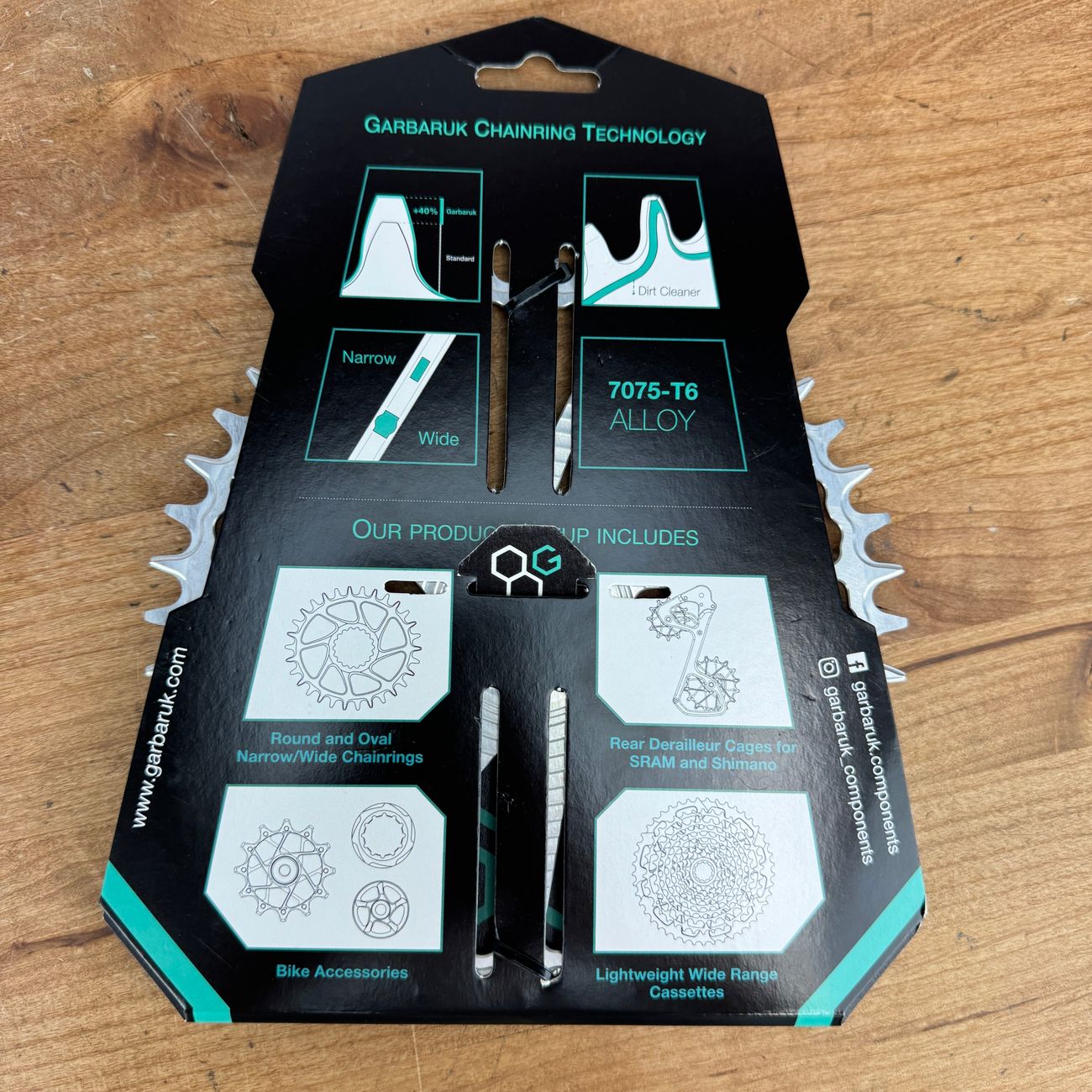 New! Garbaruk 1x 44t Direct Mount Road/Gravel Silver Bike Chainring 85g