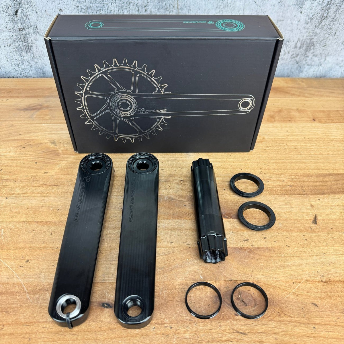 New! Garbaruk 170mm Black/Black Alloy Road/Gravel Bike Crankset 416g — photo 3 of 6