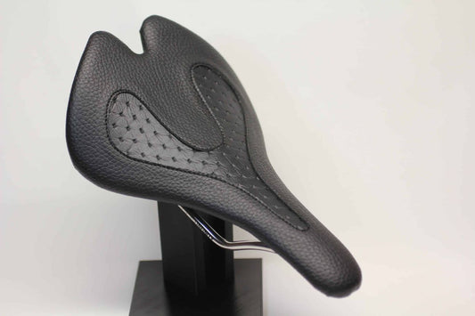 New! Infinity Vegan V1X Black 7x7mm Stainless Rails Comfort Bike Saddle