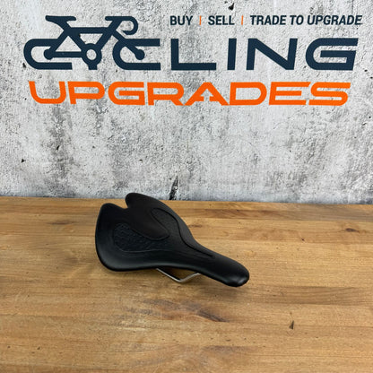 New! Infinity Vegan V1X Black 7x7mm Stainless Rails Comfort Bike Saddle