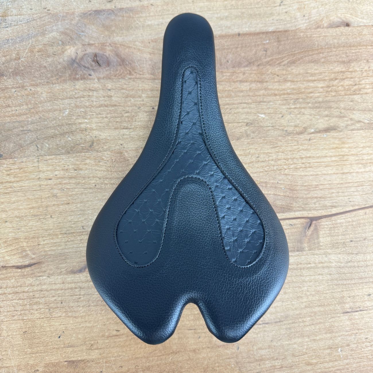 New! Infinity Vegan V1X Black 7x7mm Stainless Rails Comfort Bike Saddle
