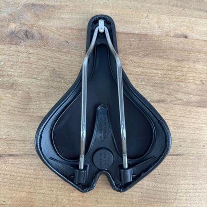 New! Infinity Vegan V1X Black 7x7mm Stainless Rails Comfort Bike Saddle