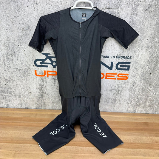 New! Le Col Pro Speedsuit Men's Medium Black Cycling Skinsuit MSRP $290