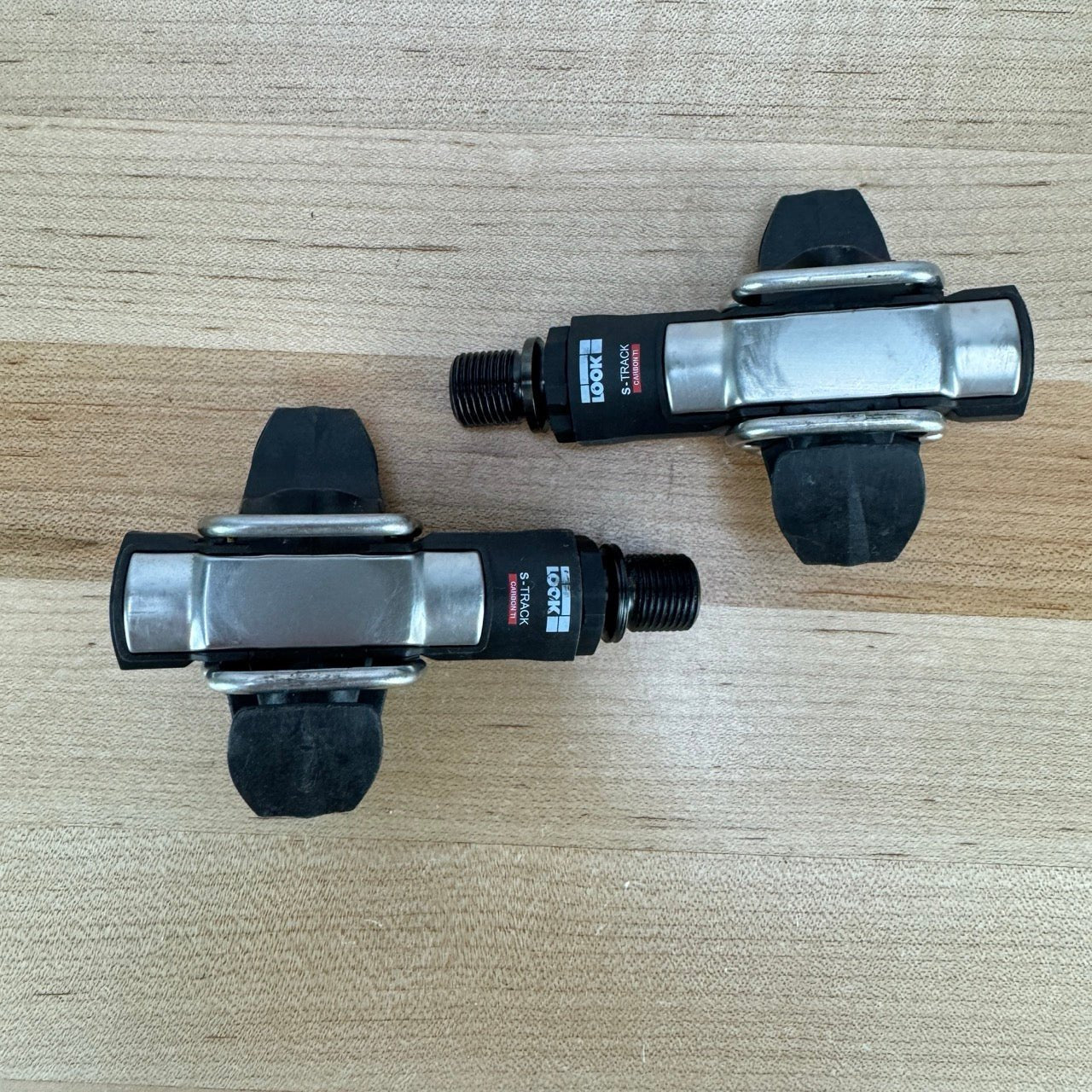 Low Mile! Look S-Track Carbon Titanium Clipless MTB/Gravel Bike Pedals 230g