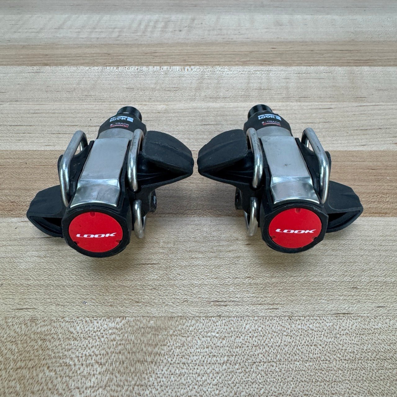 Low Mile! Look S-Track Carbon Titanium Clipless MTB/Gravel Bike Pedals 230g