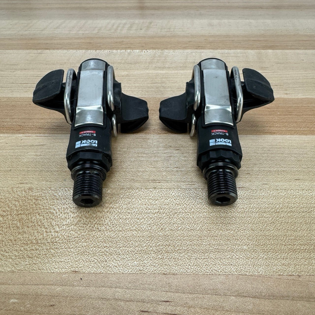 Low Mile! Look S-Track Carbon Titanium Clipless MTB/Gravel Bike Pedals 230g