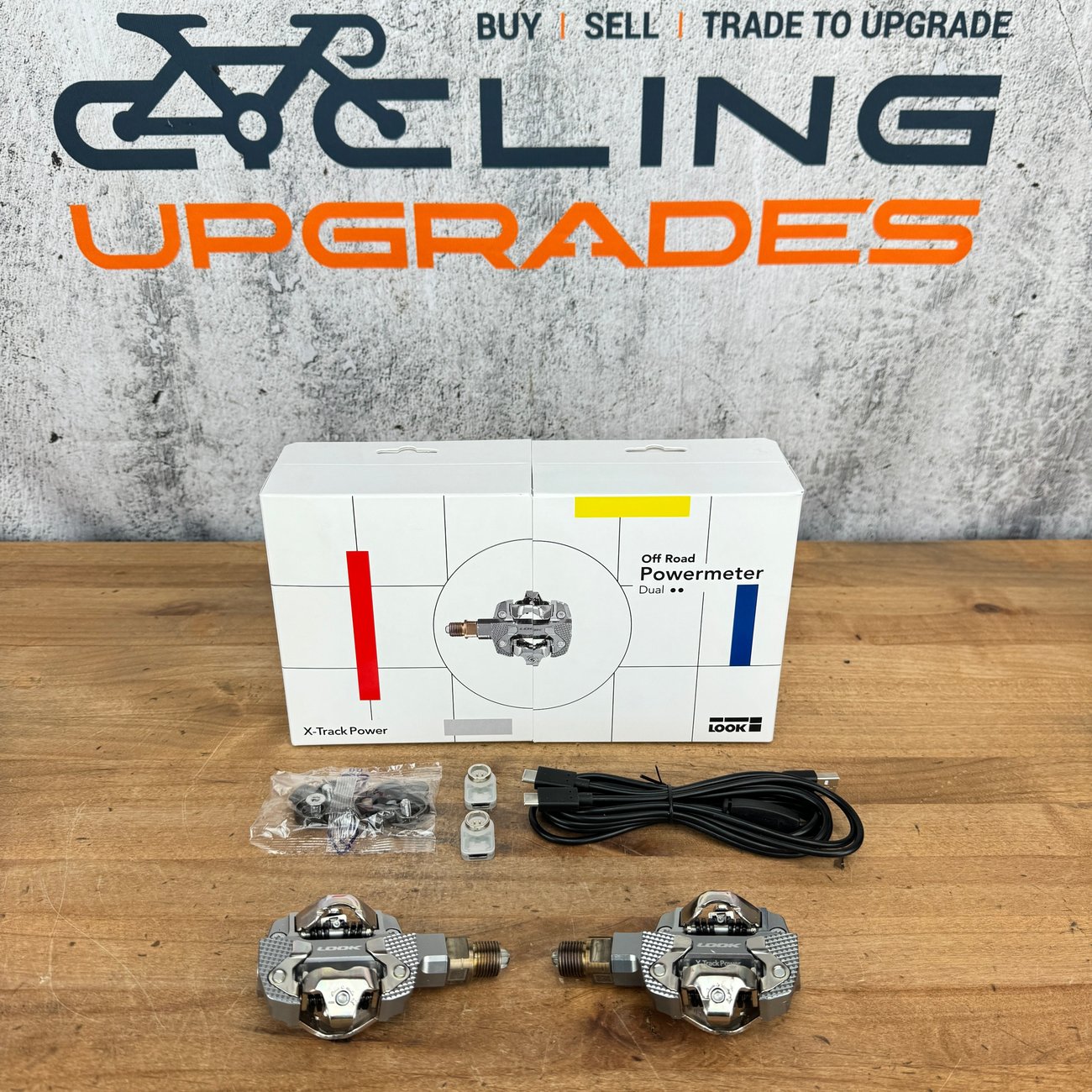 New! Look X-Track Dual Sided SPD Power Meter Pedals MTB/Gravel Bike 405g