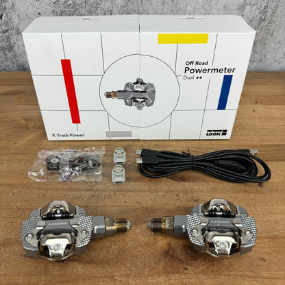 New! Look X-Track Dual Sided SPD Power Meter Pedals MTB/Gravel Bike 405g