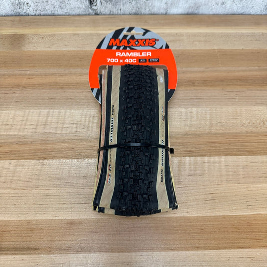 New! Maxxis Rambler 700c x 40mm Tubeless Tanwall Single Gravel Bike Tire