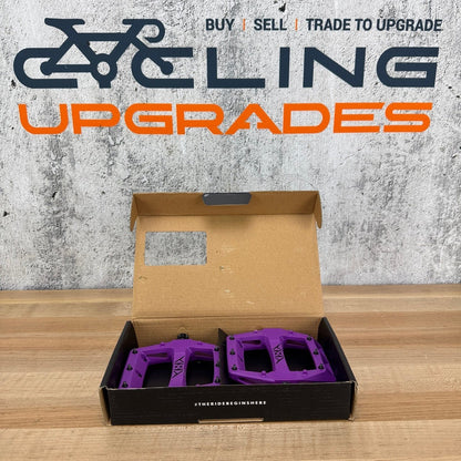 New! Origin8 Strapd Purple Composite Platform/Flat MTB Bike Pedals 364g MSRP $60