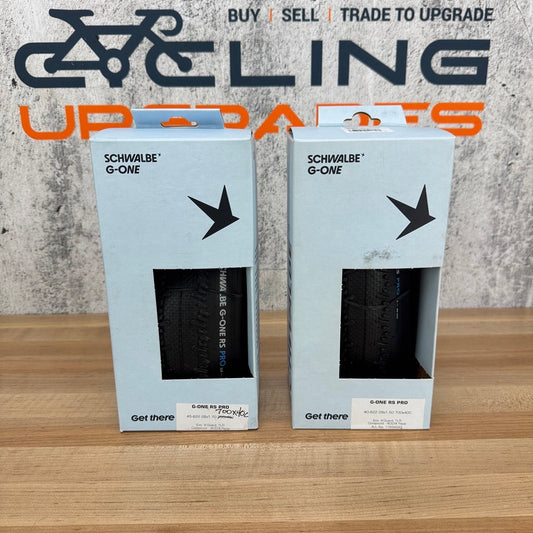 New! Pair Schwalbe G-One RS Pro 700c x 40mm Tubeless Bike Tires