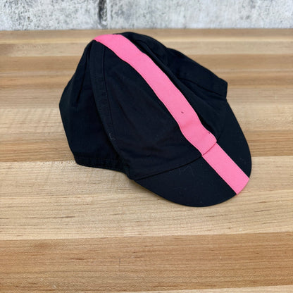 New! Rapha Cap II Black/Pink Cycling Cap MSRP $42