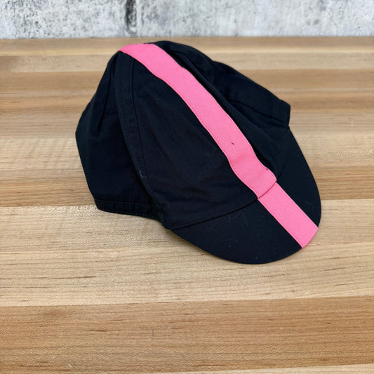 New! Rapha Cap II Black/Pink Cycling Cap MSRP $42