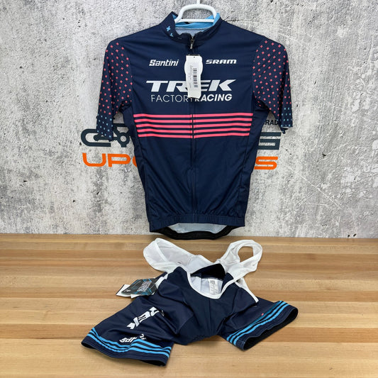 New! Santini Trek Factory Racing Men's Size Medium Cycling Jersey & Bib Shorts