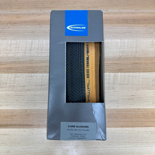 New Schwalbe G-One Allround TLE 700 x 38mm Tubeless Tanwall Gravel Tire MSRP $64