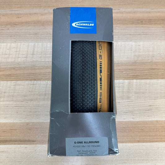 New Schwalbe G-One Allround TLE 700 x 38mm Tubeless Tanwall Gravel Tire MSRP $64