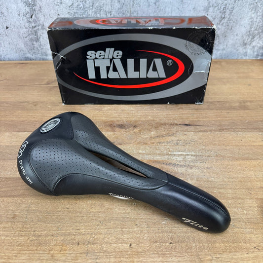 New! Selle Italia Flite Gel Flow Trans Am 7x7mm Titanium Rails Black Saddle NOS