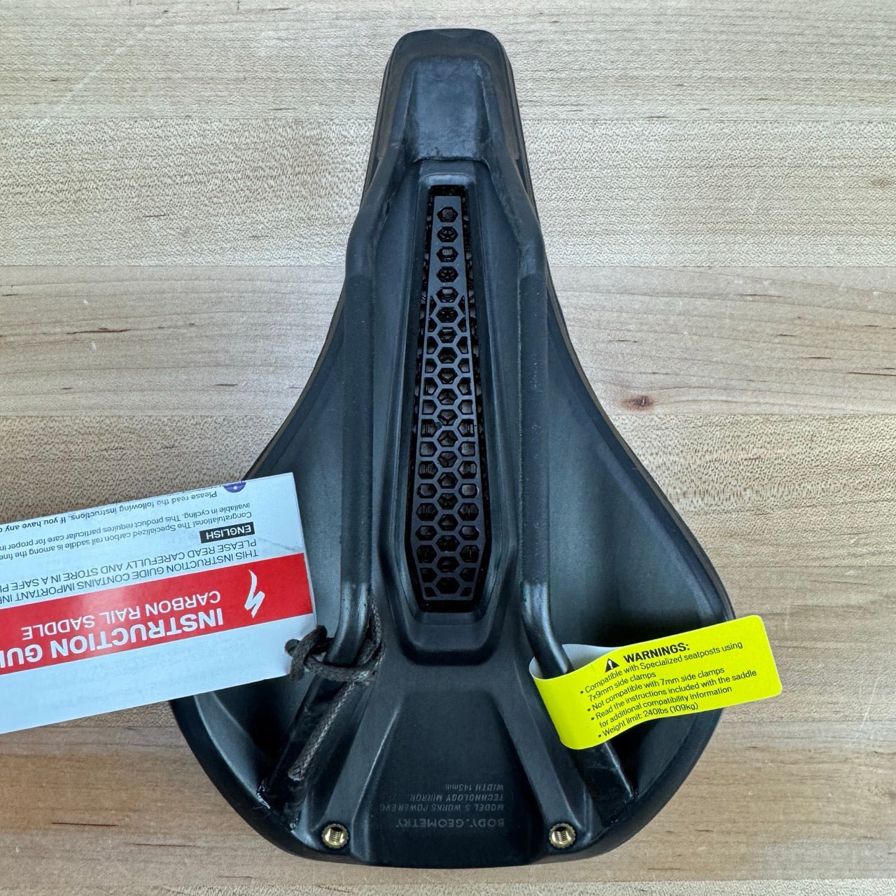 New! Specialized S-Works Power EVO Mirror Carbon Rails 143mm Saddle MSRP $475