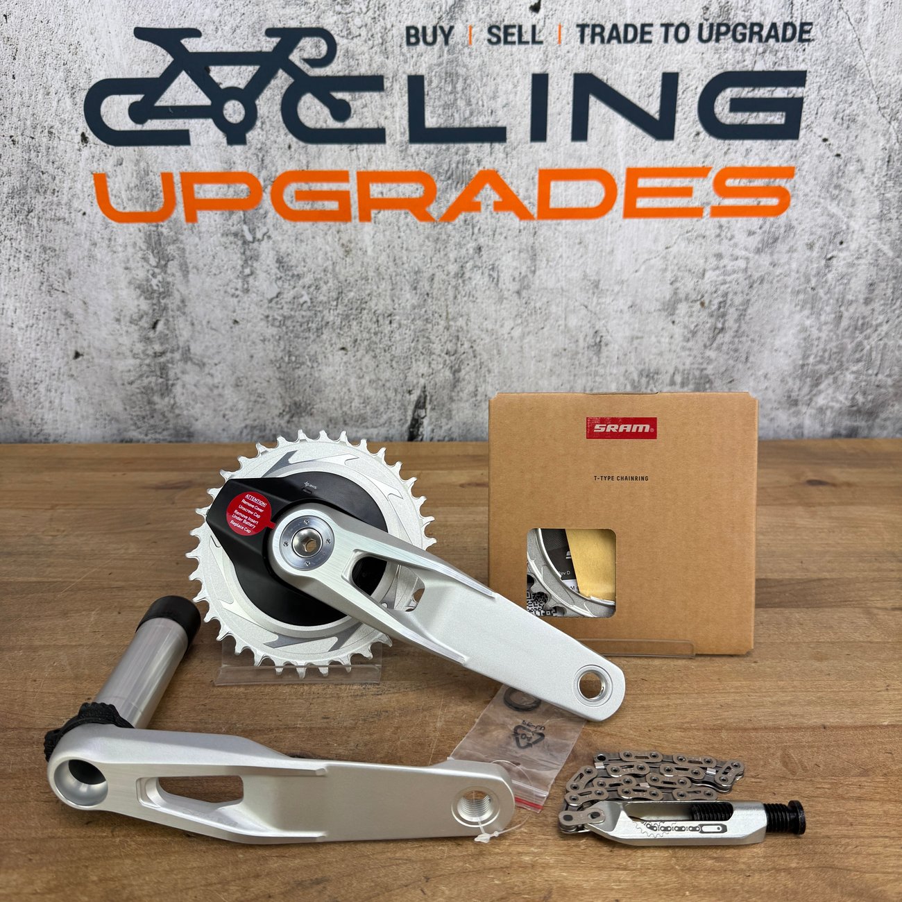 New! SRAM 1987 Limited Edition Eagle T-Type Transmission w/ Power Meter 170mm Crankset with Chainrings