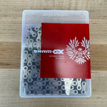 New! SRAM Eagle GX 126 Links 12-Speed Silver/Black MTB Bike Chain MSRP $45