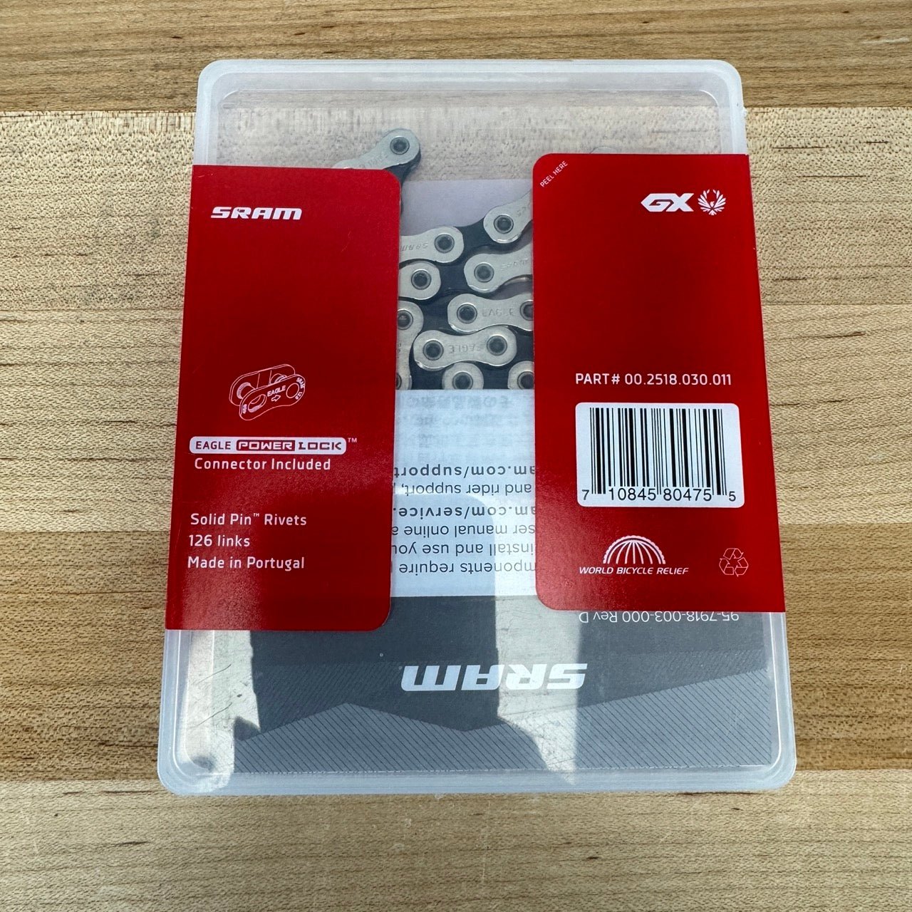 New! SRAM Eagle GX 126 Links 12-Speed Silver/Black MTB Bike Chain MSRP $45