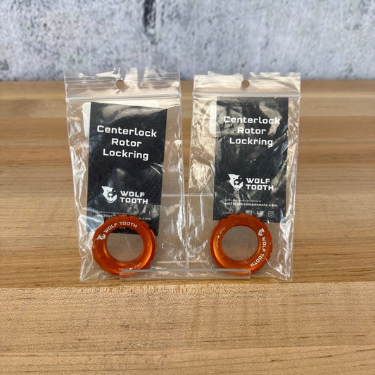 New! Wolf Tooth Center-Lock External Orange Pair Lock Rings 21g MSRP $34