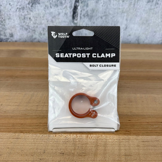 New! Wolf Tooth 29.8mm Orange Bike Seat Post Clamp 18g  MSRP $26